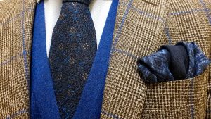 Men's fashion concept with colorful pocket square in jacket
